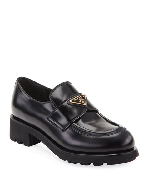 prada creepers|prada black loafers women.